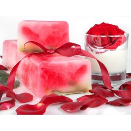 L'Cosmetics / Мыло ручной работы "Роза Бланш" брусковое