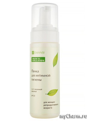 Emansi / Пенка с молочной кислотой для интимной гигиены женщин репродуктивного возраста