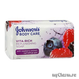 Johnson's Body Care /  Vita Rich Replenishing soap with raspberry extract, wildberries arome