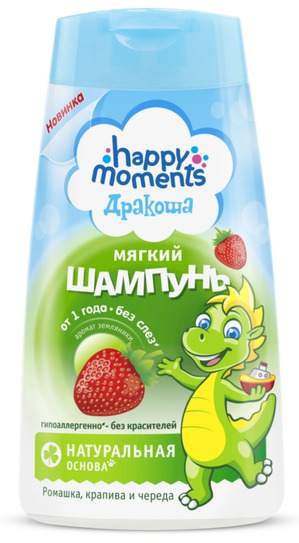 "Дракоша" / Мягкий шампунь от 1 года без слез, аромат земляники "Ромашка, крапива и череда"