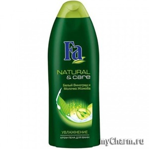 Fa / Крем-пена для ванн Natural & Care Белый виноград и молочко жожоба