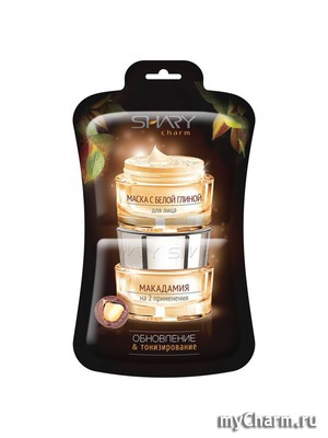 SHARY / Маска с белой глиной для лица "Макадамия" Обновление и тонизирование
