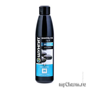 "Фратти НВ" / Шампунь-гель для мужчин 3 в 1 «Заряд свежести» «Шунгит + Ментол» серии «Шунгит»