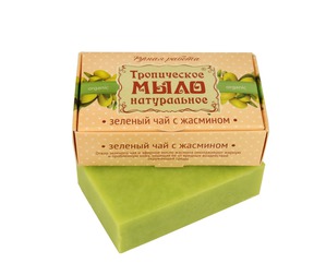 "Дом Природы" / Тропическое мыло натуральное "Зеленый чай с жасмином"
