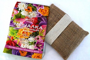 "Крымская Линия" / Мочалка с натуральным мылом: «Джутовая мочалка «Цветочный Микс»»