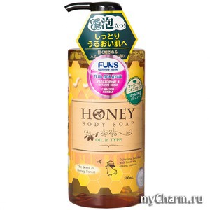 Japonica / Funs Honey Oil Гель для душа увлажняющий с экстрактом меда и маслом жожоба
