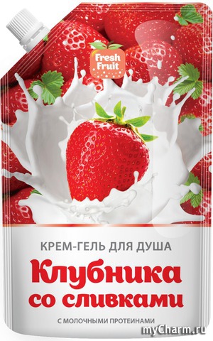 LADY'S / Гель для душа Fresh Fruit "Клубника со сливками"
