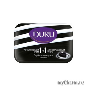 Duru / Туалетное крем-мыло 1+1 Увлажняющий крем и Активированный уголь Глубокое очищение