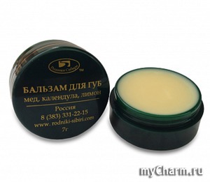 "Родники Сибири" / Бальзам для губ «Календула, лимон, мёд»
