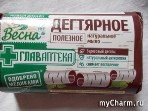 "Весна" / Мыло туалетное твердое "Дегтярное". Марка "Ординарное"