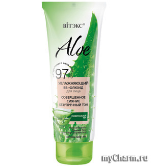 Vitex / ALOE 97% - УВЛАЖНЯЮЩИЙ ВВ-ФЛЮИД ДЛЯ ЛИЦА «СОВЕРШЕННОЕ СИЯНИЕ. БЕЗУПРЕЧНЫЙ ТОН»