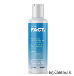 FACT / Увлажняющий очищающий тоник для лица с аминокислотами, гликолевой кислотой и комплексом AHA-кислот
