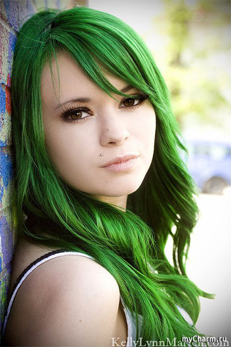 Фото Светлых Зеленые Волосы
