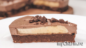 Шоколадно-банановый тортик без выпечки / Простой и быстрый рецепт