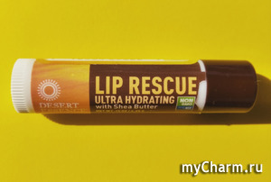 Увлажняющий бальзам для губ от Desert essence Lip rescue.