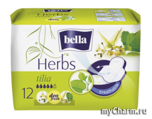 Bella / Прокладки Herbs Comfort tilia с натуральным экстрактом липового цвета