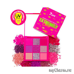7 Days / Тени Extremely Chick Uv glow Neon 501 Pink Punk
