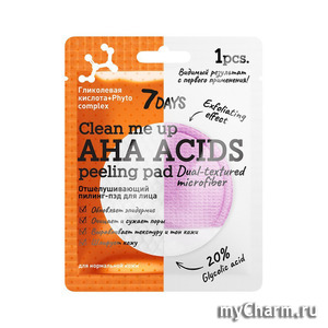 7 Days / Отшелушивающий пилинг - пэд для лица Aha Acids