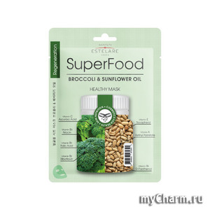 Institute Estelare / Тканевая маска для лица SuperFood Broccoli & Sunflower Oil Healthy Mask