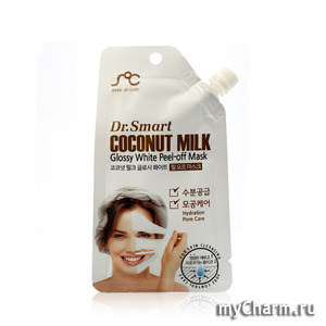 Dr. Smart / Маска Glossy White Peel-off Mask Coconut milk