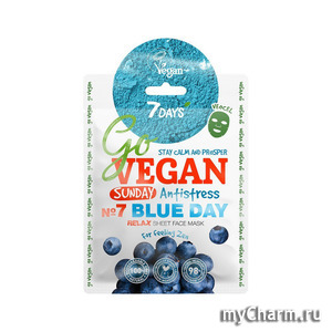 7 Days /  Go Vegan Sunday 7 Blue Day Relax Sheet Face Mask