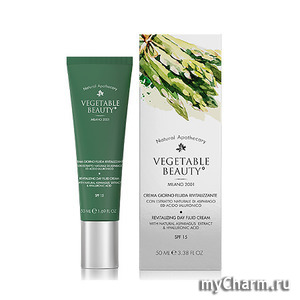 Vegetable Beauty / -   Day revitalizing facial fluid cream with asparagus extract and hyaluronic acid spf15