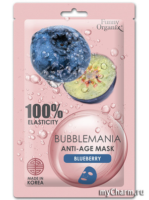 Funny Organix /   Bubblemania Blueberry Anti-Age Mask