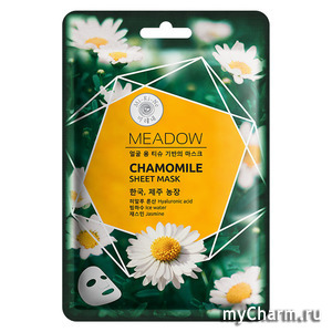 Mi-Ri-Ne / Тканевая маска для лица с ледниковой водой "Ромашка и Жасмин"