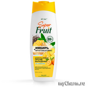 "BIТЭКС" / имбирь + фруктовый микс Шампунь-эликсир против выпадения для ослабленных и склонных к выпадению волос