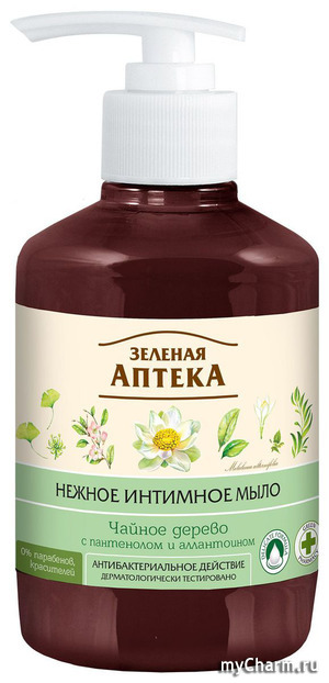 "Зеленая аптека" / мыло нежное интимное Чайное дерево антибактериальное