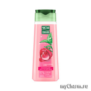 "Чистая линия" / Крем-гель для душа Питательный Сладкая клубника и мята